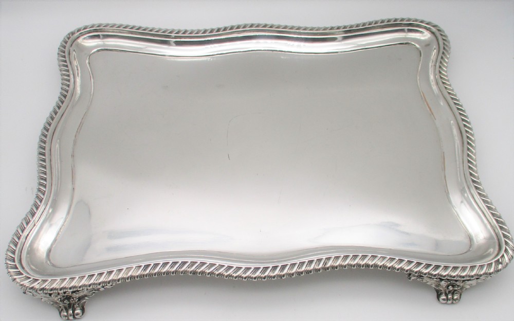 A Rare Pair of Old Sheffield Plated Serving Trays View IV