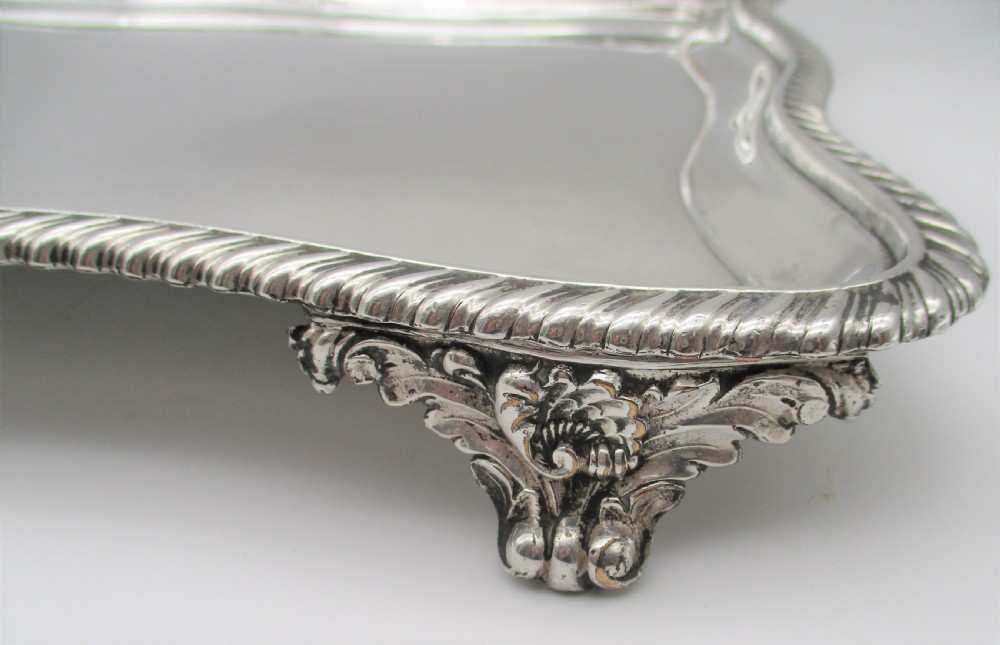 A Rare Pair of Old Sheffield Plated Serving Trays View V