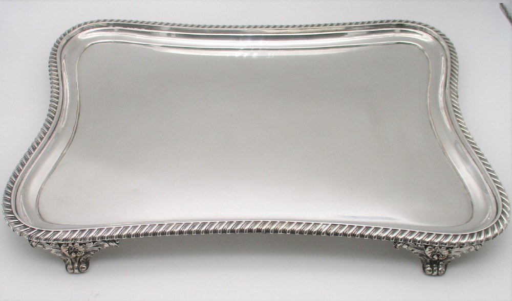 A Rare Pair of Old Sheffield Plated Serving Trays View X