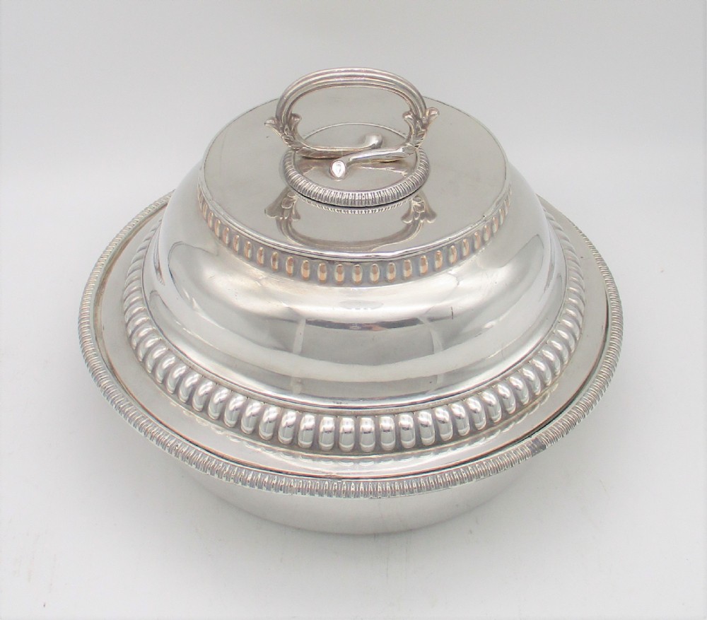 An Unusual Old Sheffield Plated Domed Lidded Dish