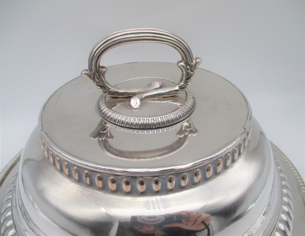 An Unusual Old Sheffield Plated Domed Lidded Dish View III