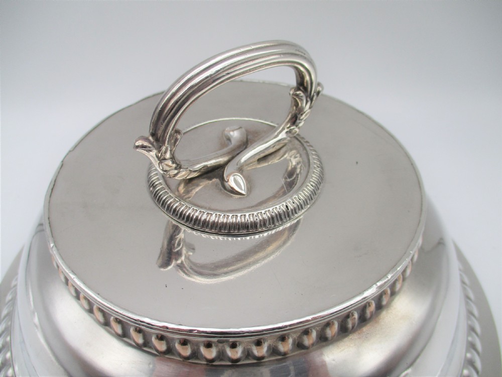 An Unusual Old Sheffield Plated Domed Lidded Dish View VIII