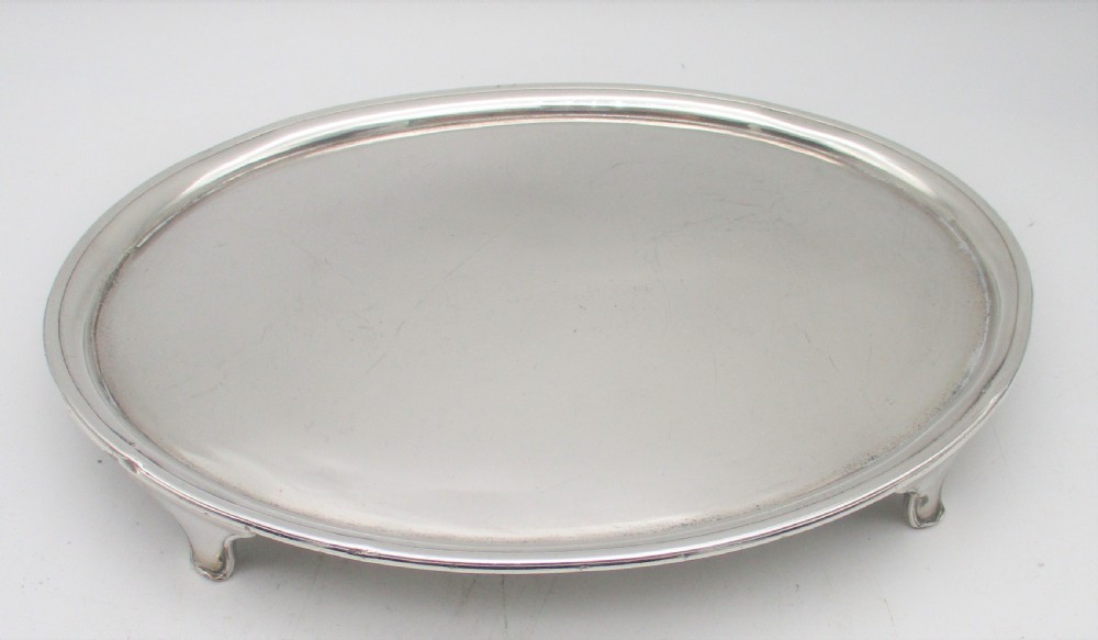 A Small Oval Old Sheffield Plated Serving Tray