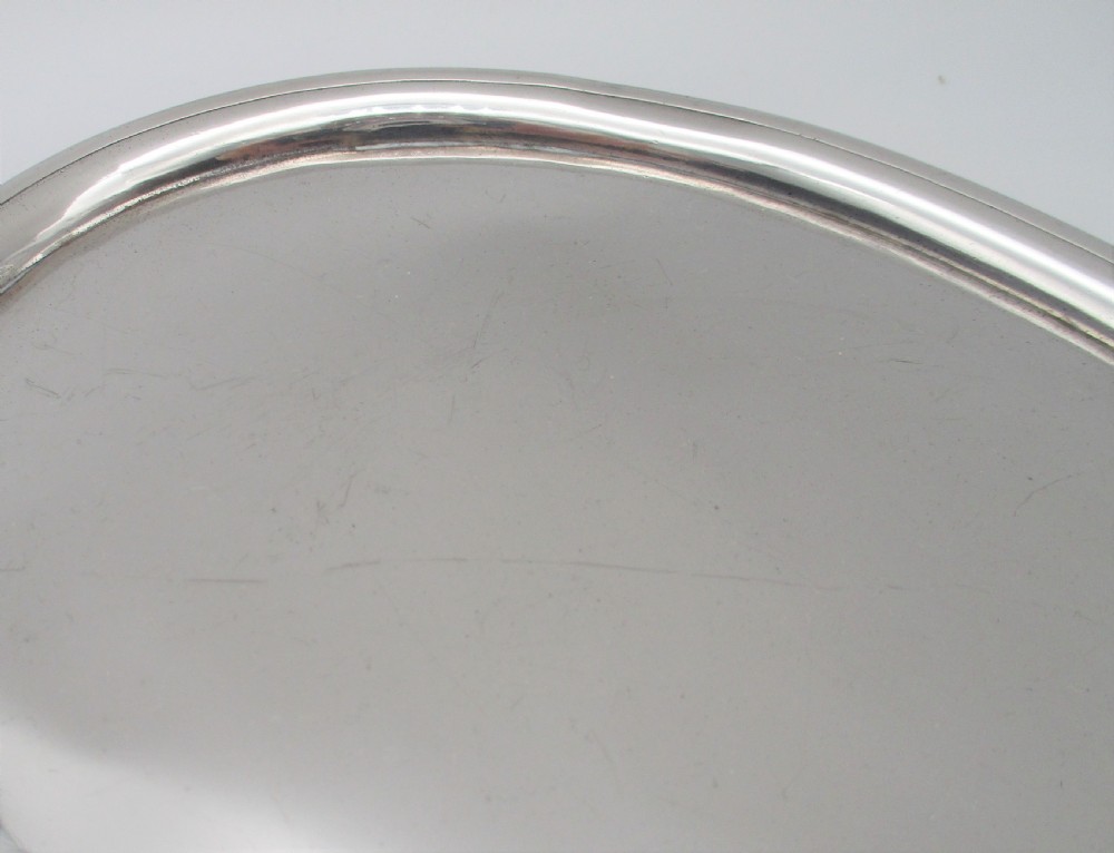 A Small Oval Old Sheffield Plated Serving Tray View IV