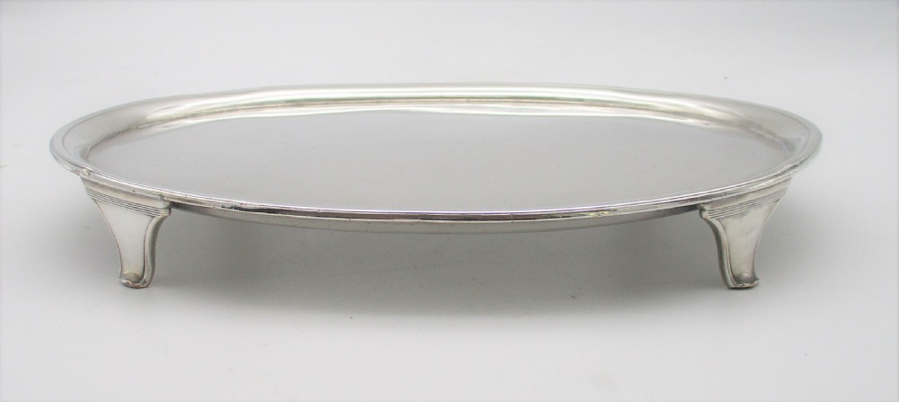 A Small Oval Old Sheffield Plated Serving Tray View VI