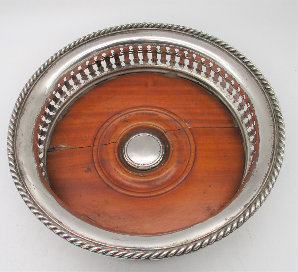 Elkington & Mason Pair of Silver Plated Wine Bottle Coasters 1859 View VI
