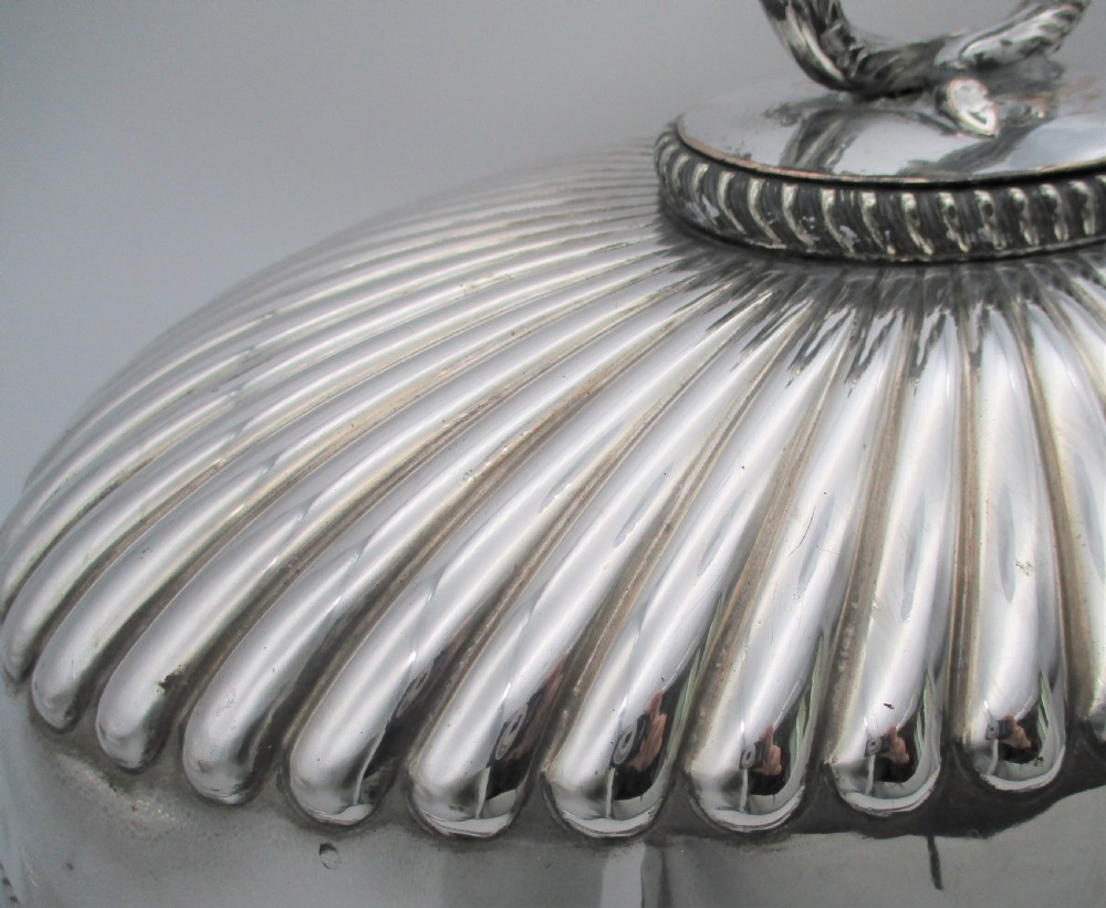 Large Regimental Old Sheffield Plated Meat Dome 21