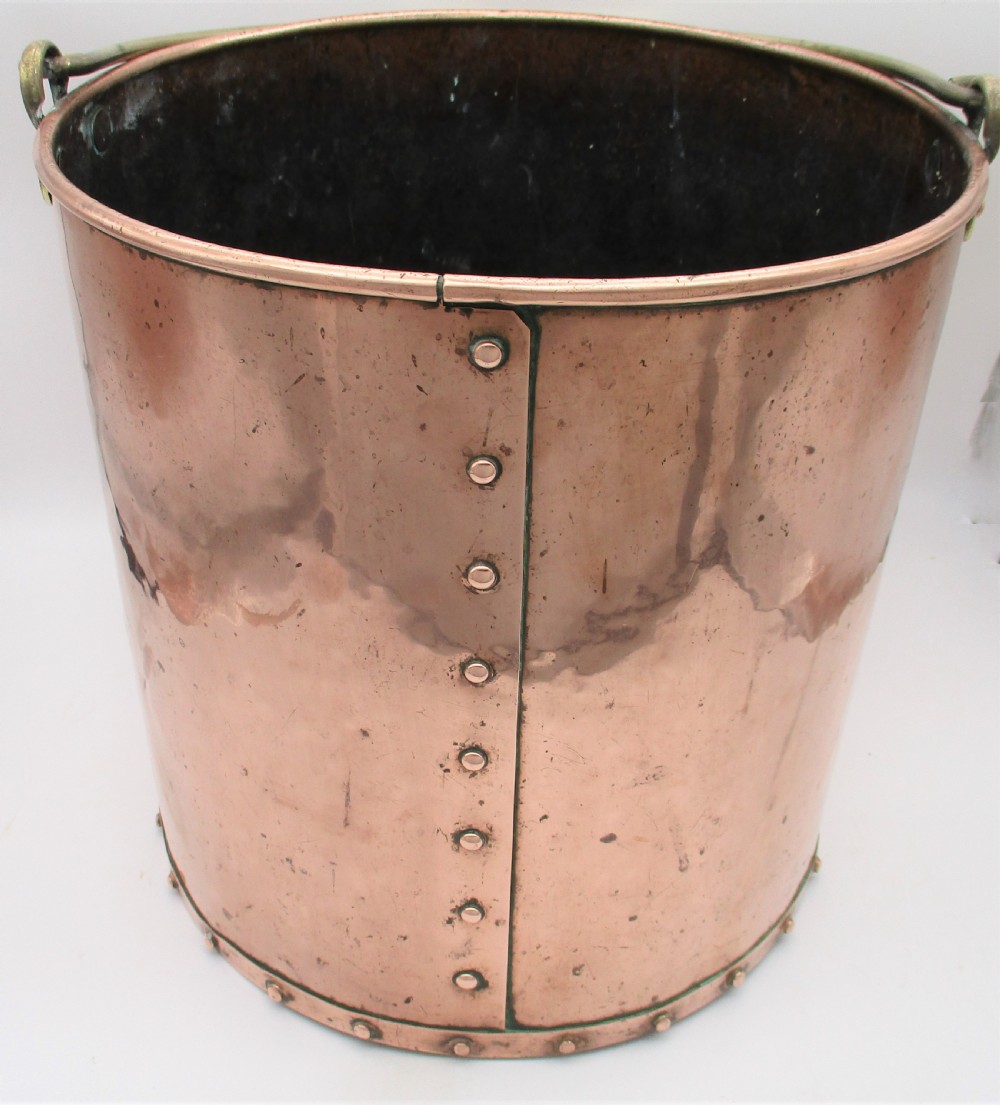 A Good Late 19th Century Copper Coal Bucket  View II