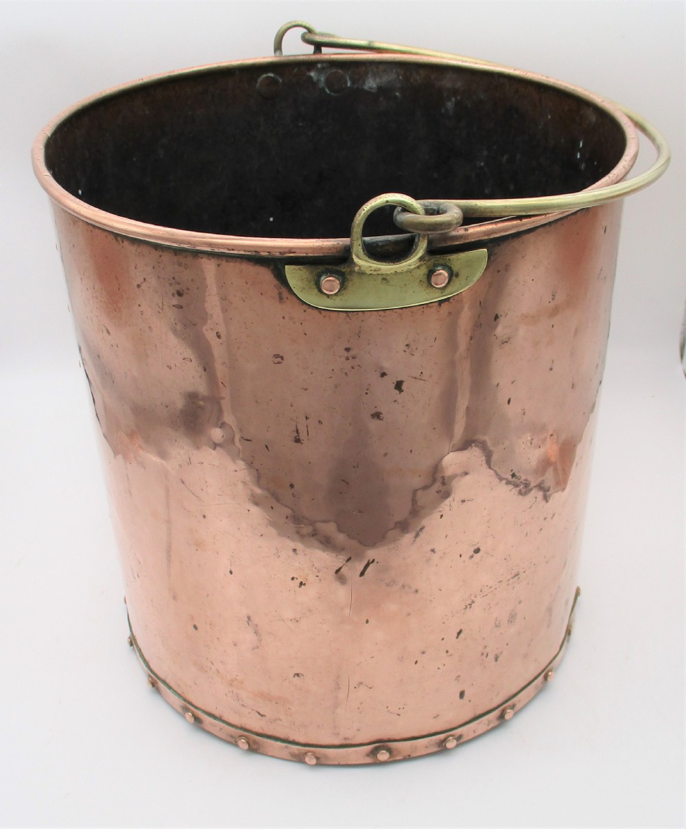 A Good Late 19th Century Copper Coal Bucket  View III