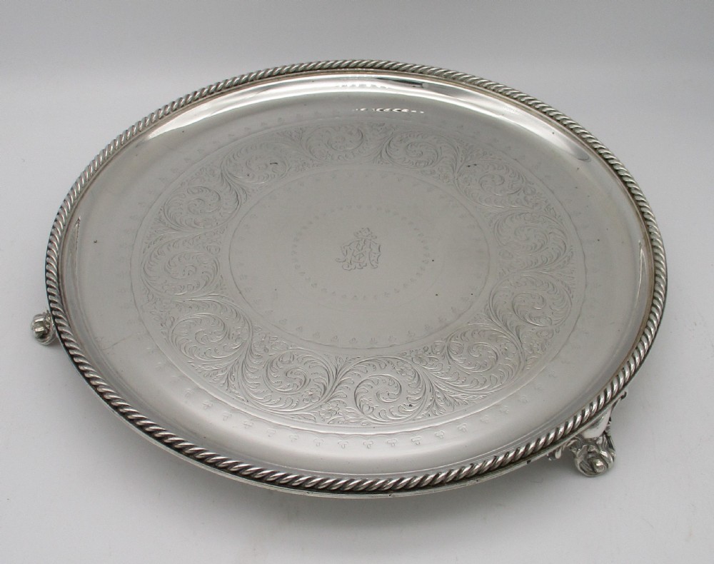 A Fine Elkington Silver Plated Drinks Tray 1882