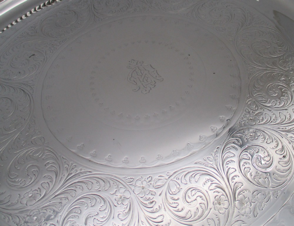A Fine Elkington Silver Plated Drinks Tray 1882 View IV