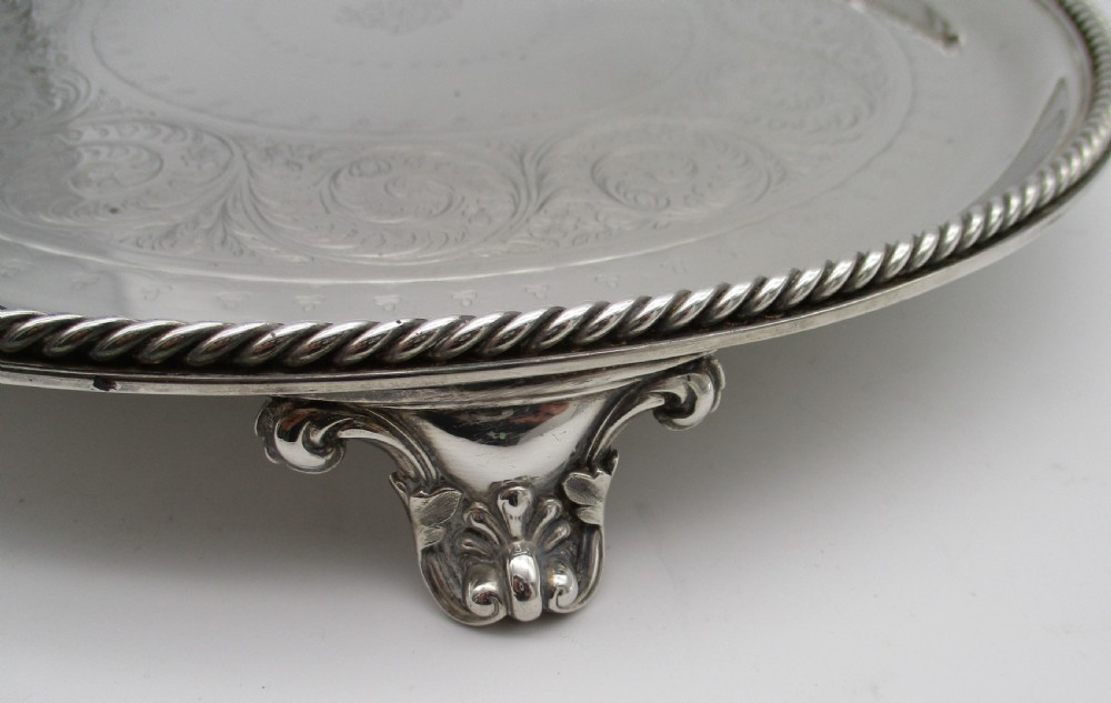 A Fine Elkington Silver Plated Drinks Tray 1882 View V
