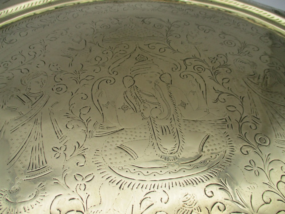 Fine Brass Benares Style Tray Top Folding Table View VIII