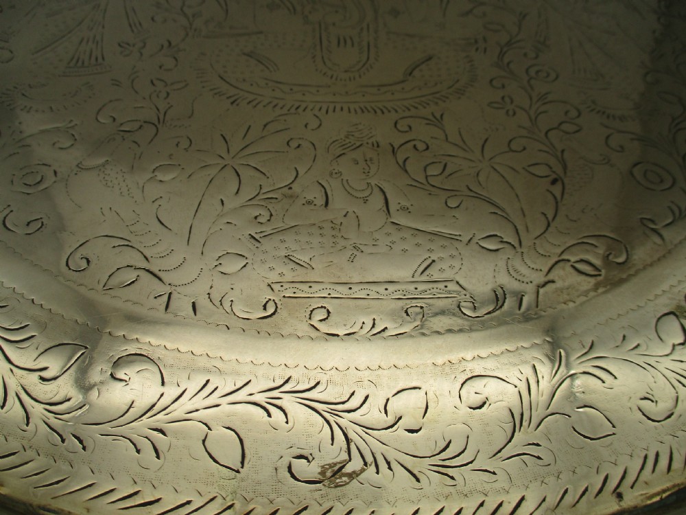 Fine Brass Benares Style Tray Top Folding Table View X
