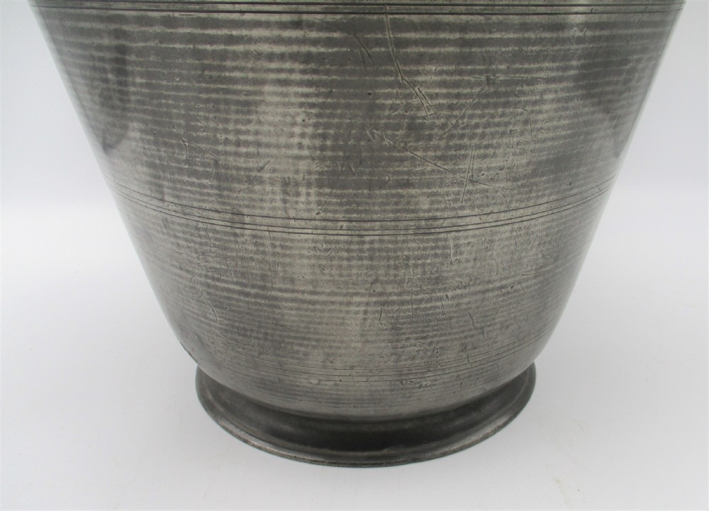 A Rare 18th Century Pewter Commode Pot 'Welsh Hat' View IV