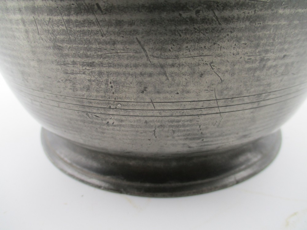 A Rare 18th Century Pewter Commode Pot 'Welsh Hat' View VI