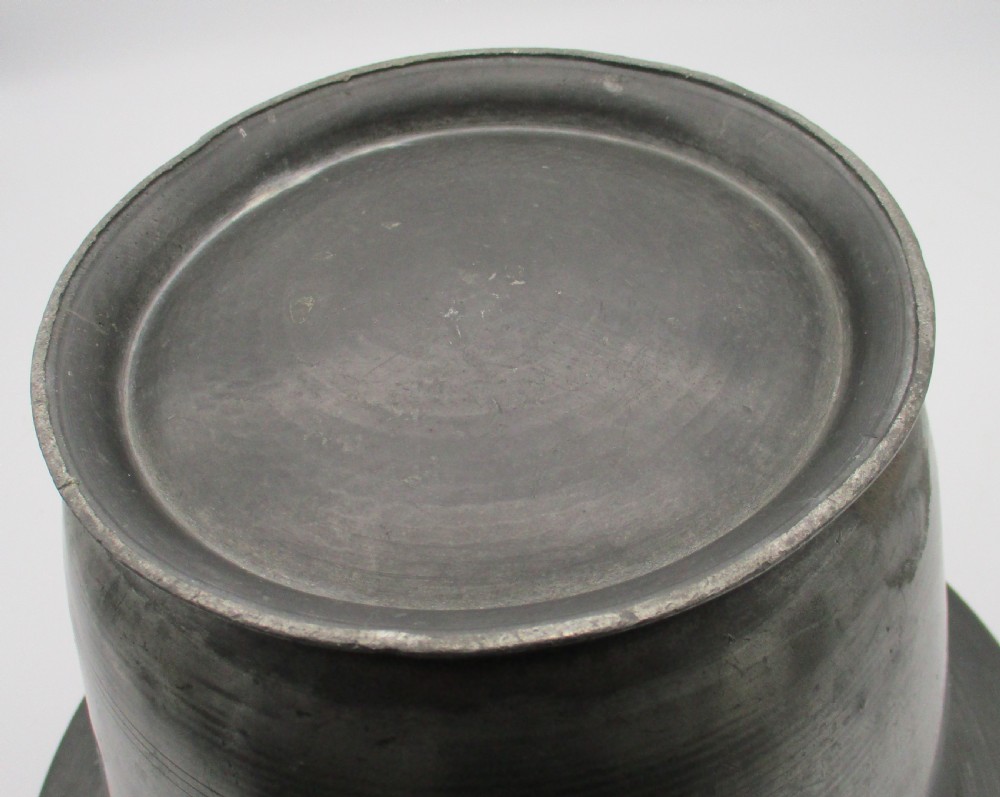 A Rare 18th Century Pewter Commode Pot 'Welsh Hat' View VII
