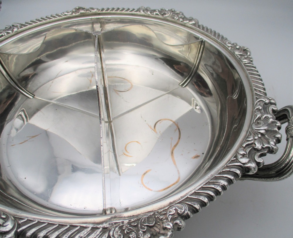 Very Large Old Sheffield Plated Warming Tureen c1840 View V
