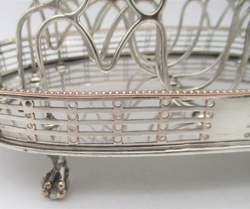 Georgian Old Sheffield Plated Wirework Toast Rack c1800 View III