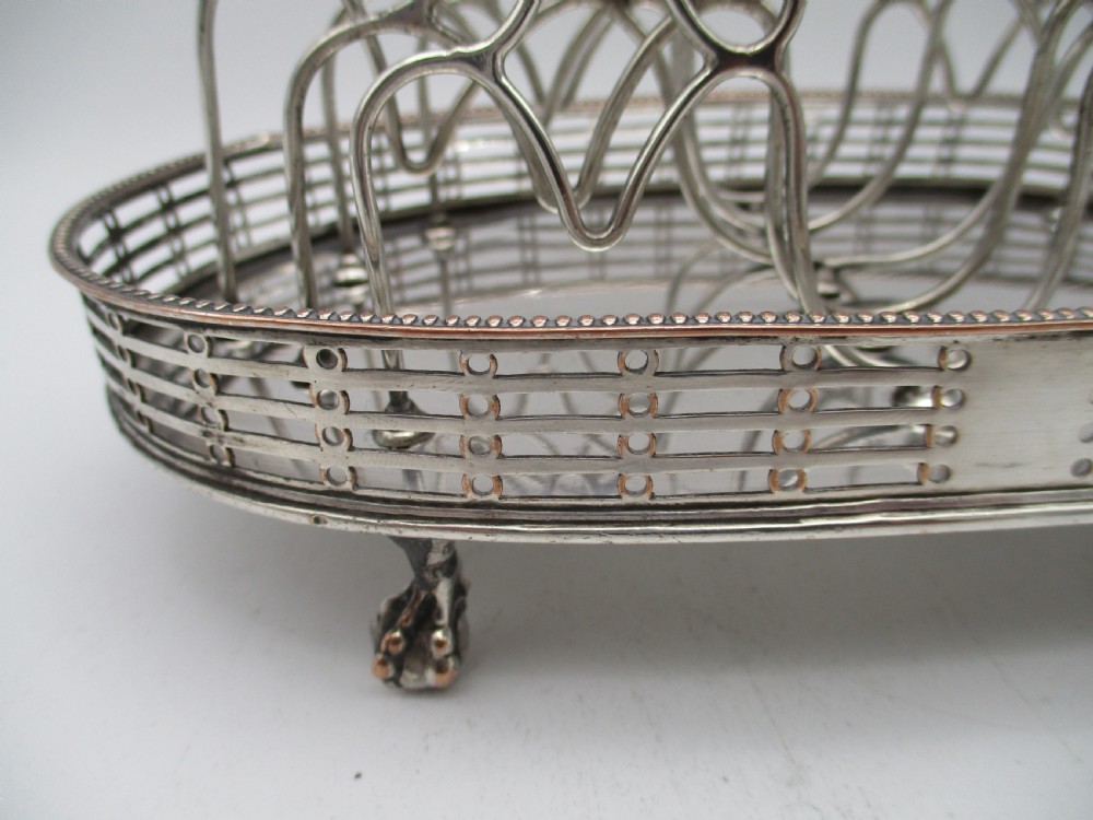 Georgian Old Sheffield Plated Wirework Toast Rack c1800 View IV