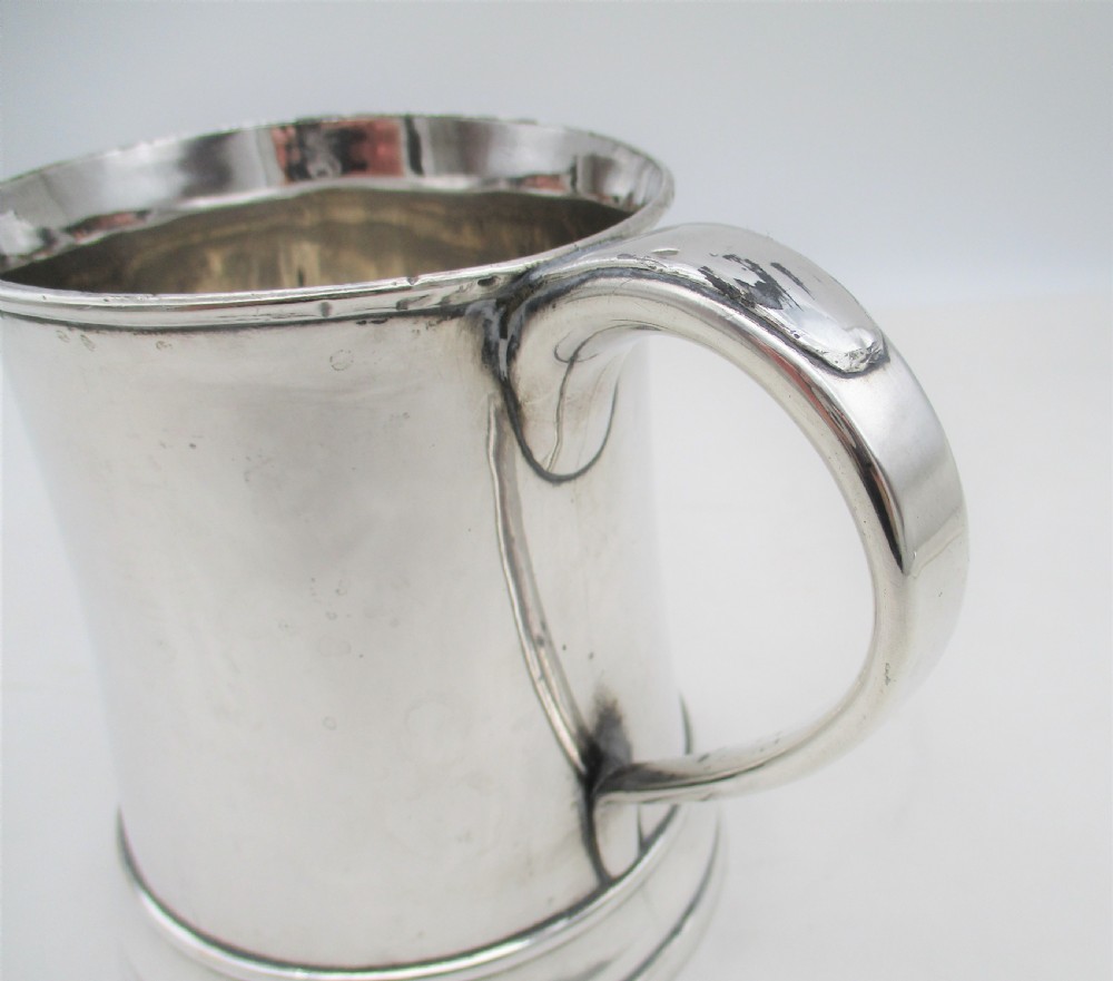 Old Sheffield Plated Pint Tankard with Baronet's Crest View IV