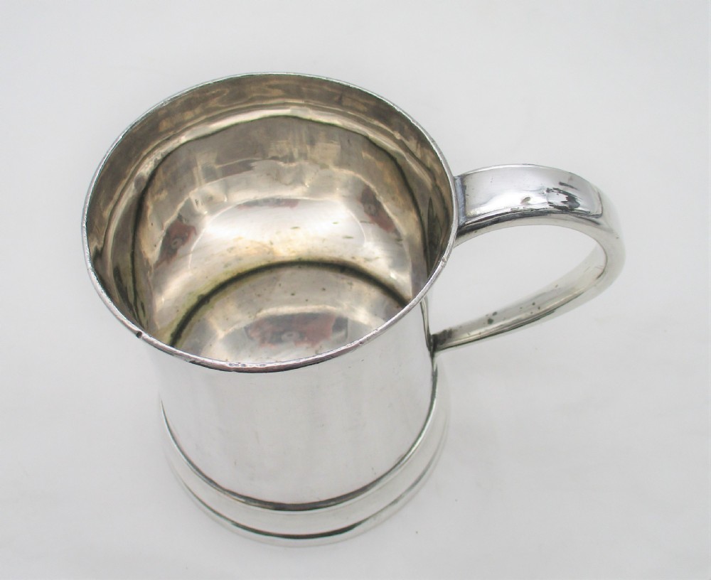 Old Sheffield Plated Pint Tankard with Baronet's Crest View VIII