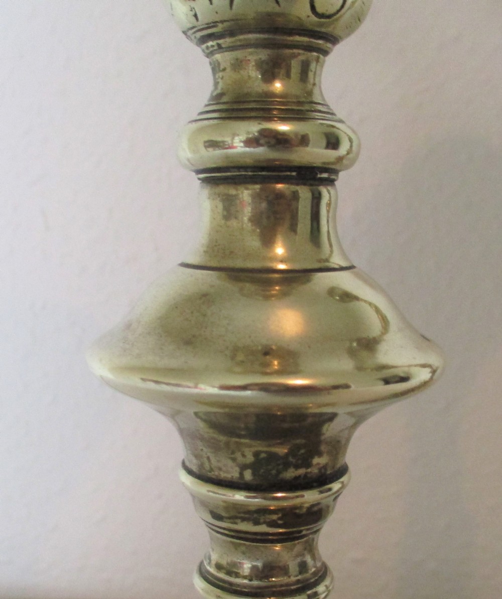 A Pair of Large Brass Church Candlesticks View VII
