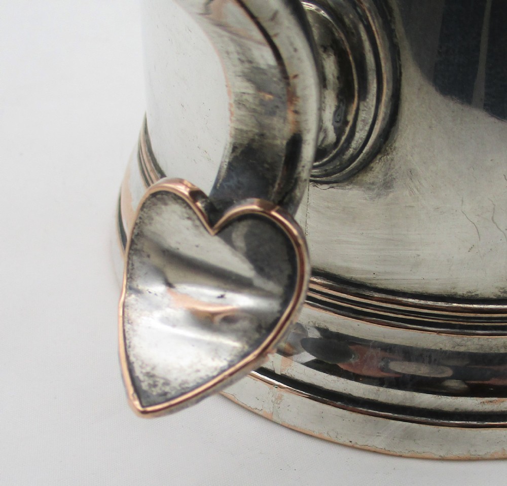Large Old Sheffield Plated Quart Tankard c1800 View VI