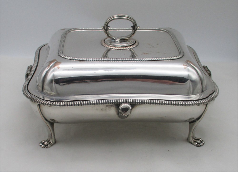 Good Old Sheffield Plated Warming Dish c1820 View II
