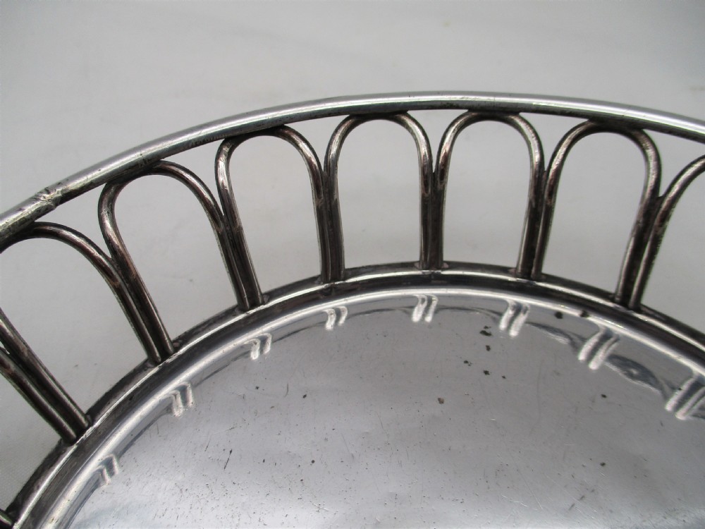 Late 18th Century French Pair of Old Sheffield Plated Wirework Coasters View VI
