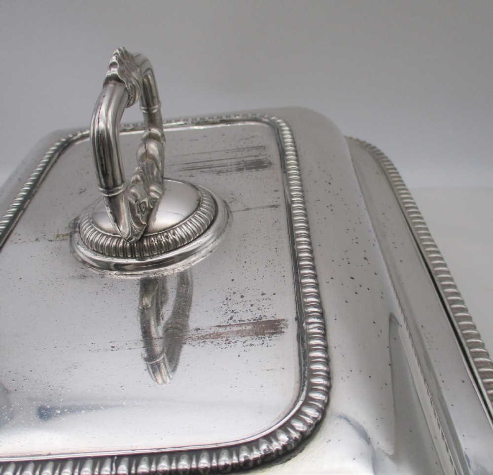 A Large Old Sheffield Plated Warming Tureen on Stand c1830 View III