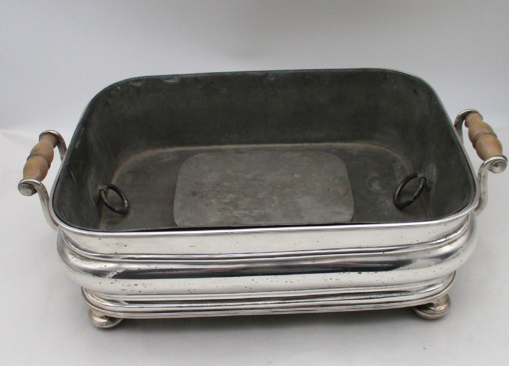 A Large Old Sheffield Plated Warming Tureen on Stand c1830 View IV