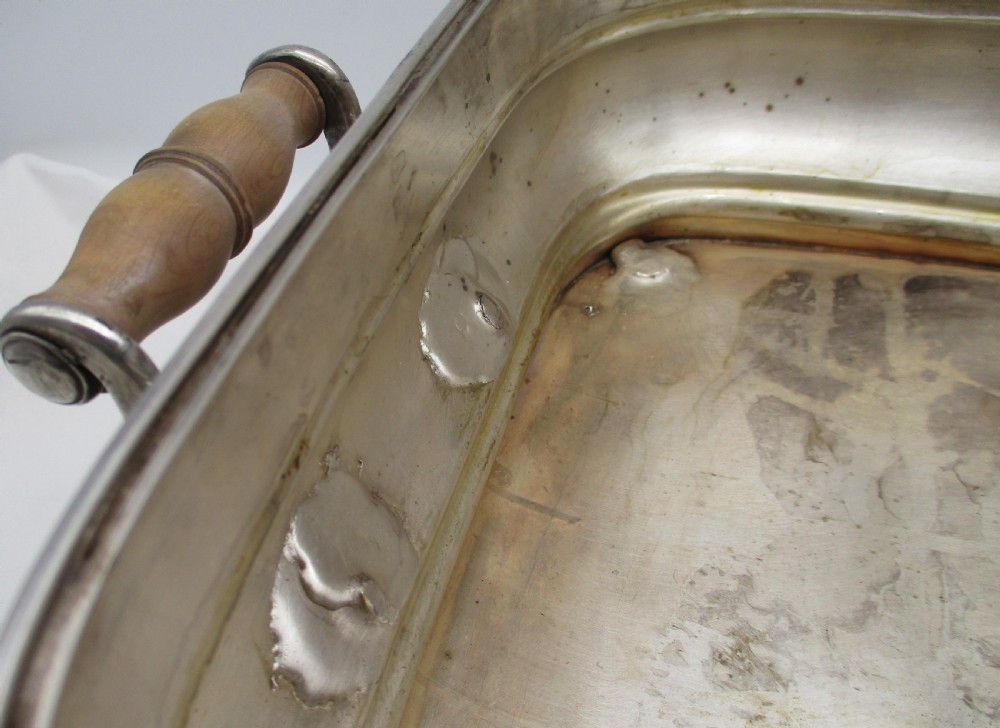 A Large Old Sheffield Plated Warming Tureen on Stand c1830 View VII