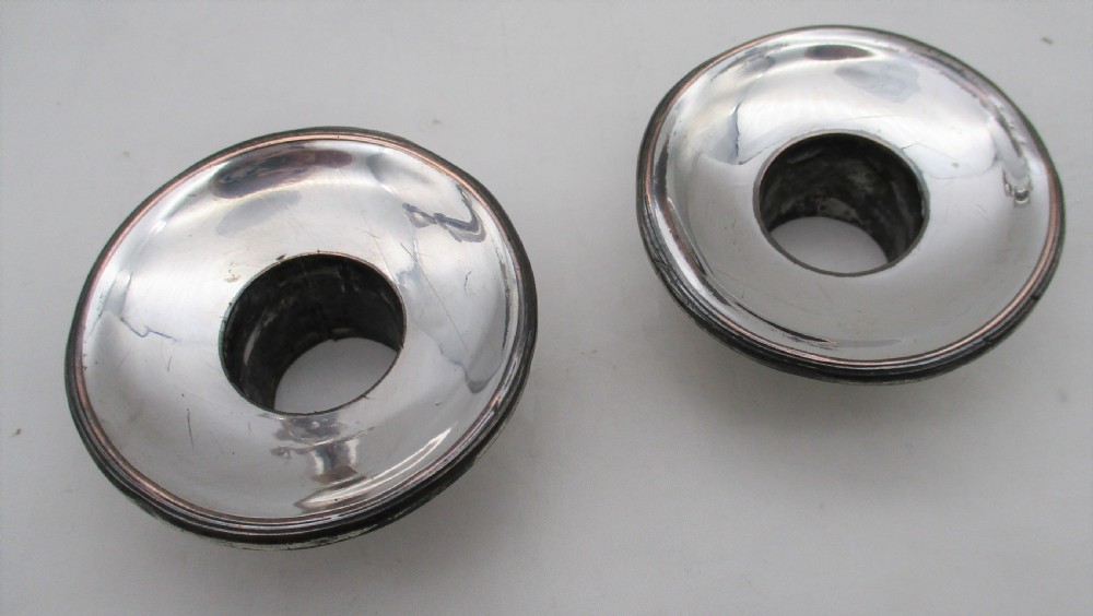 A Fine Pair of Old Sheffield Plated Candlesticks c1800 View VII