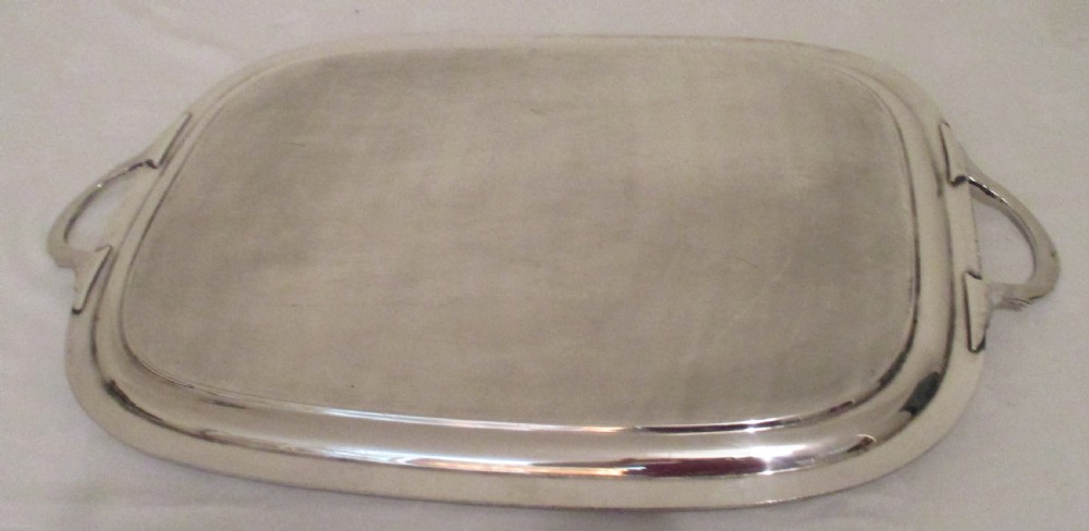 A Large Silver Plated Serving Tray c1900 View IV