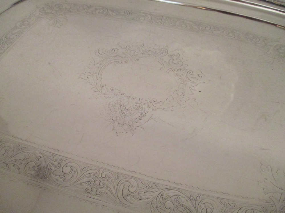 A Large Silver Plated Serving Tray c1900 View VI