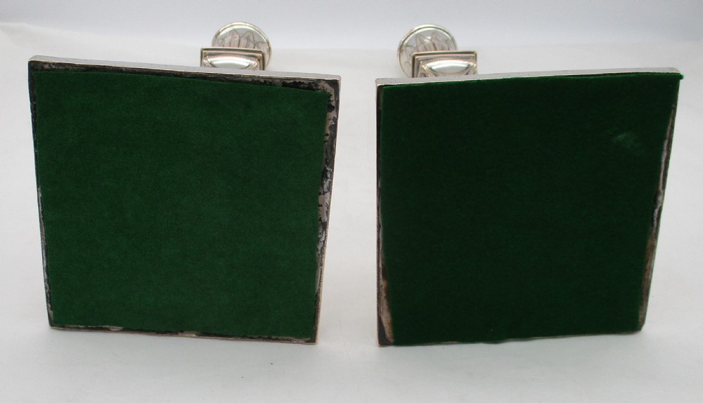 A Rare Pair of Old Sheffield Plated Candlesticks c1780 View X
