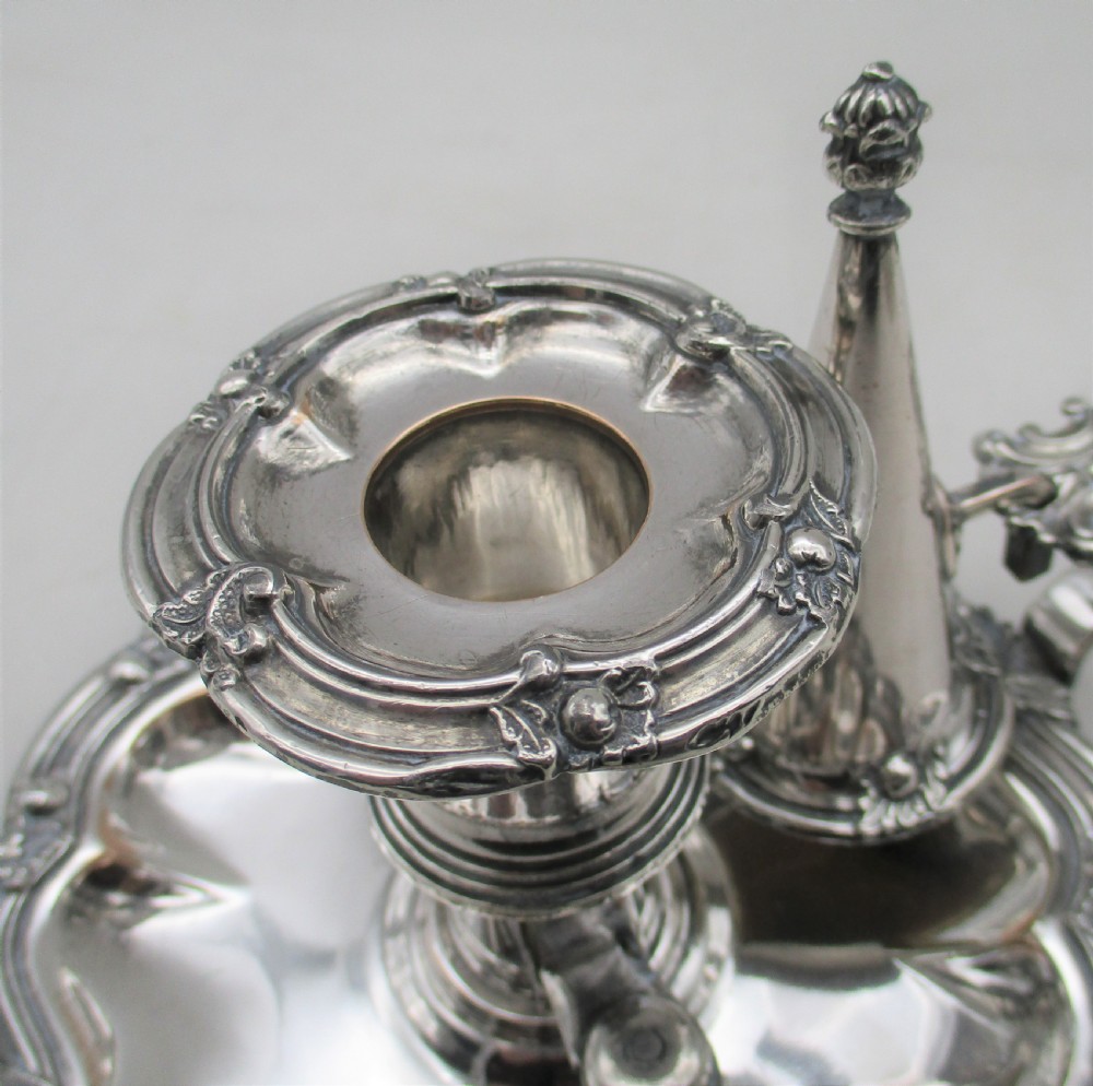A Fine Old Sheffield Plated Chamber Candlestick c1830 View III