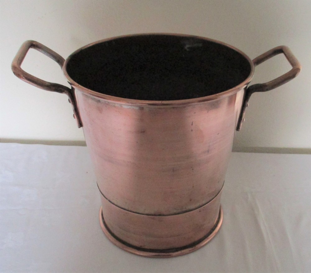 Fine Heavy 19th Century Copper Bucket View II