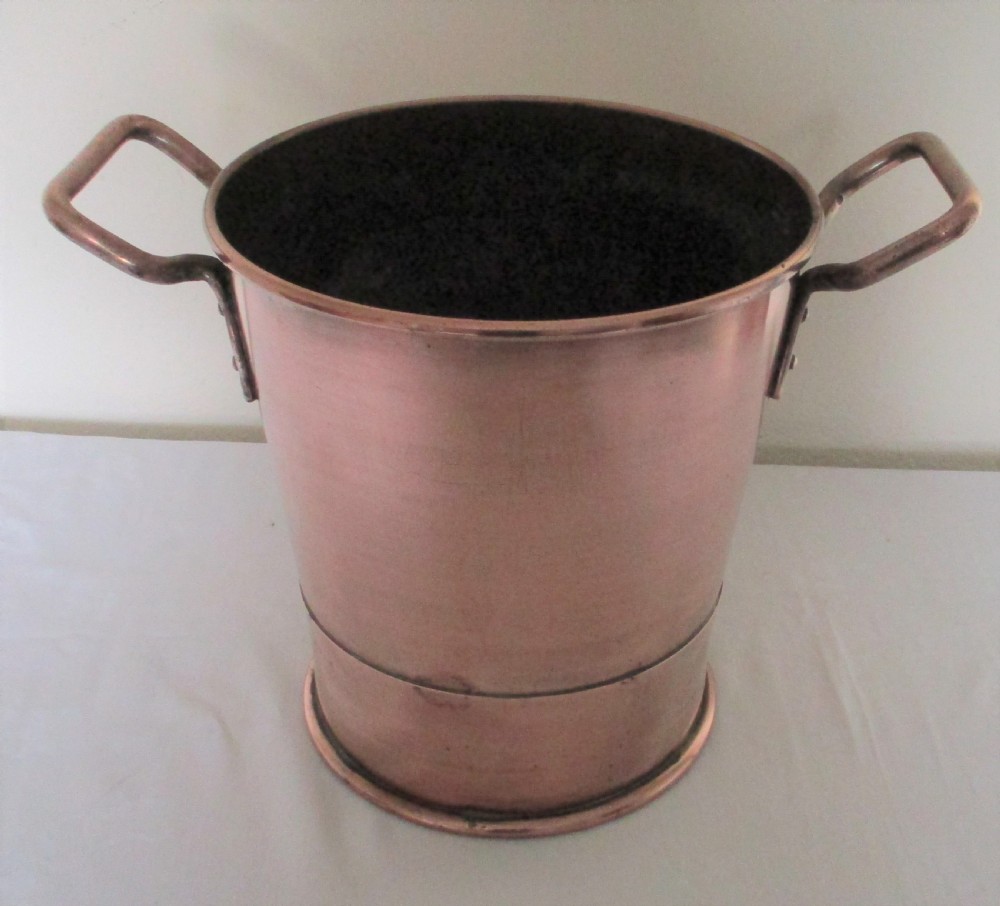 Fine Heavy 19th Century Copper Bucket View VIII