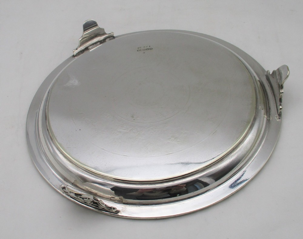 19th Century Silver Plated Cocktail Tray with Inscription View VIII
