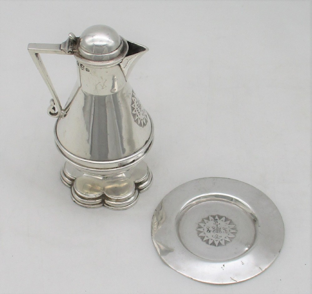 Rare Elkington Miniature Silver Plated Travelling Communion Jug & Platter