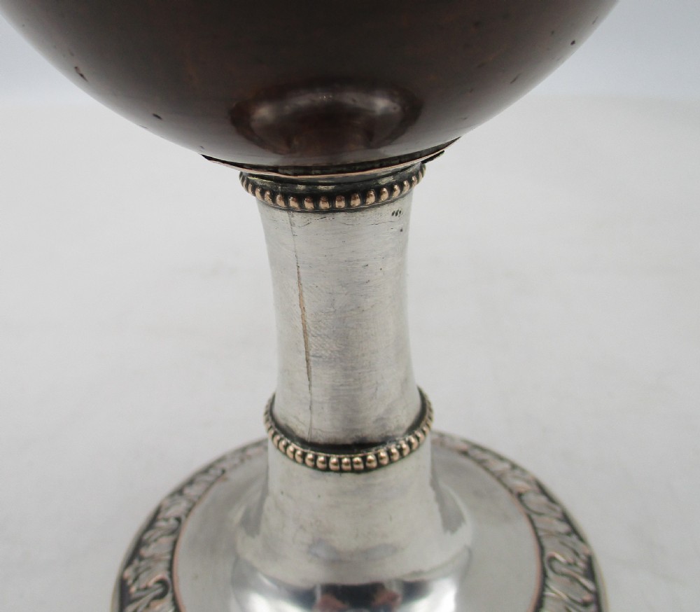 Rare 18th Century Old Sheffield Plated 'Coconut' Cup View IV