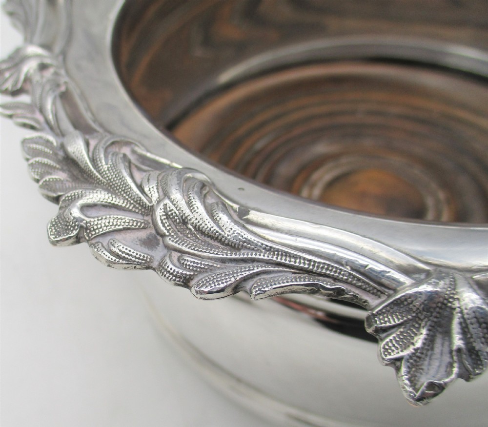 Fabulous Pair of Deep Old Sheffield Plated Bottle Coasters View VI