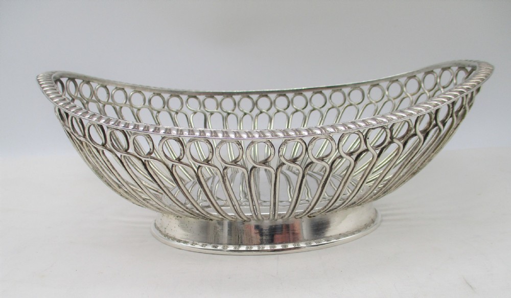 Rare Set of 3 Old Sheffield Plated Wirework Bon Bon Dishes c1800 View IV