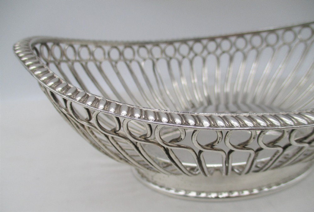 Rare Set of 3 Old Sheffield Plated Wirework Bon Bon Dishes c1800 View V