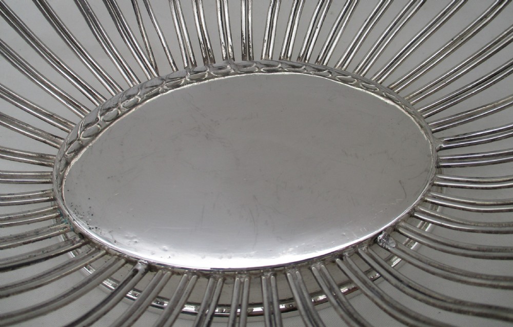 Rare Set of 3 Old Sheffield Plated Wirework Bon Bon Dishes c1800 View VI