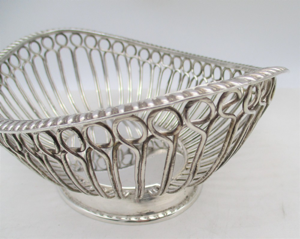 Rare Set of 3 Old Sheffield Plated Wirework Bon Bon Dishes c1800 View VII