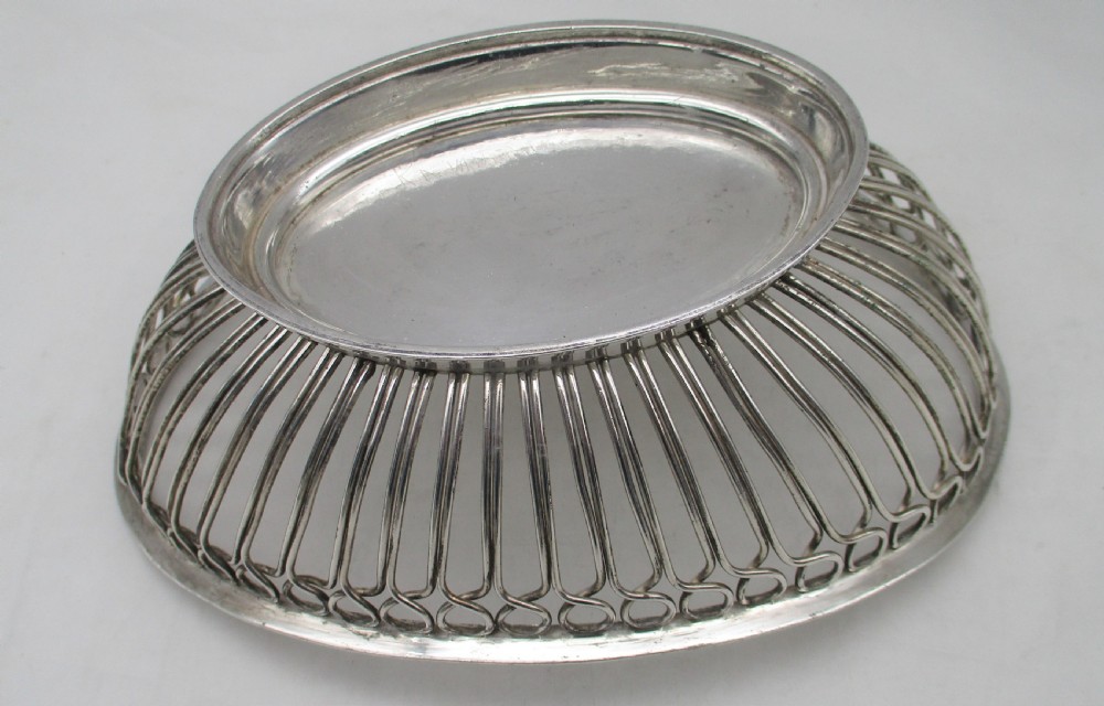Rare Set of 3 Old Sheffield Plated Wirework Bon Bon Dishes c1800 View VIII
