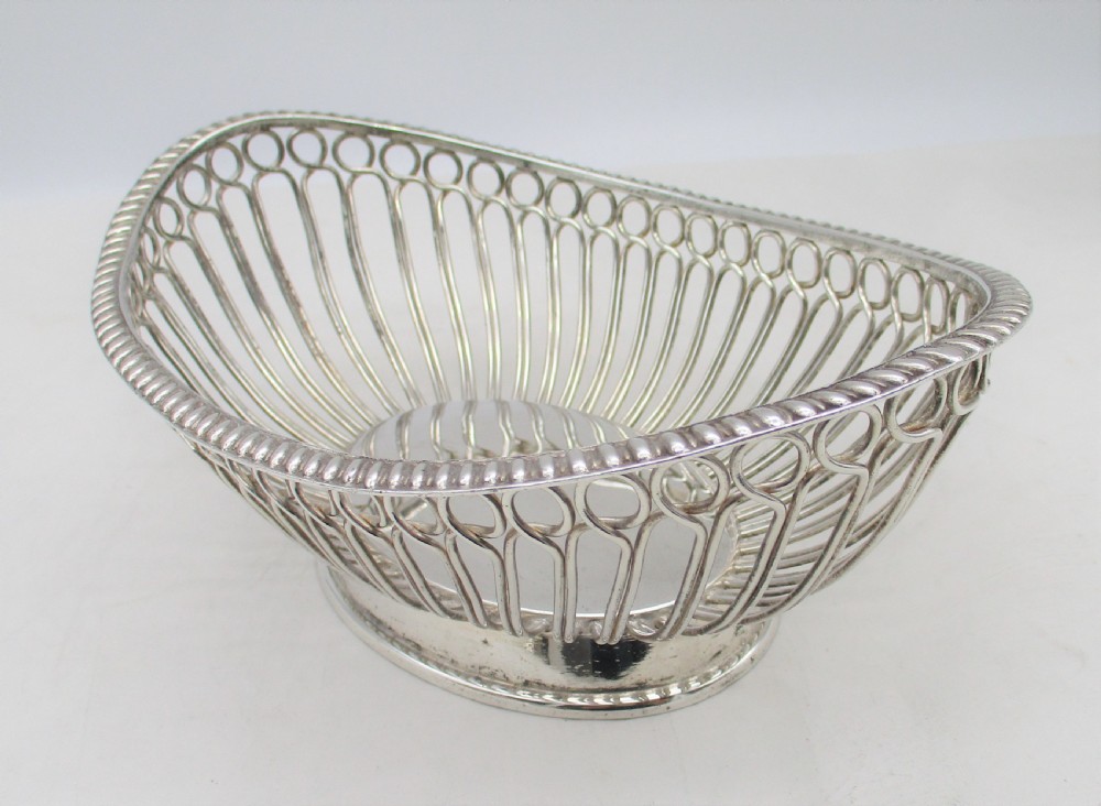 Rare Set of 3 Old Sheffield Plated Wirework Bon Bon Dishes c1800 View IX